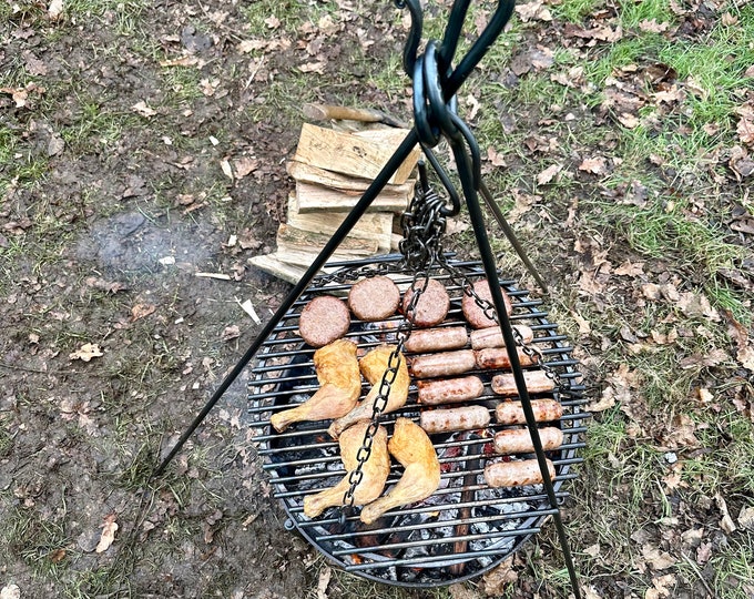 Camping Tripod. Outdoor Cooking. Camping. Large Groups. Open Fire. Bushcraft