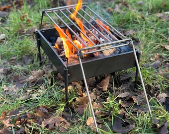 Lightweight Camping Grill folding. Outdoor BBQ Cooking. Hiking. Overland Camper. Car Camping