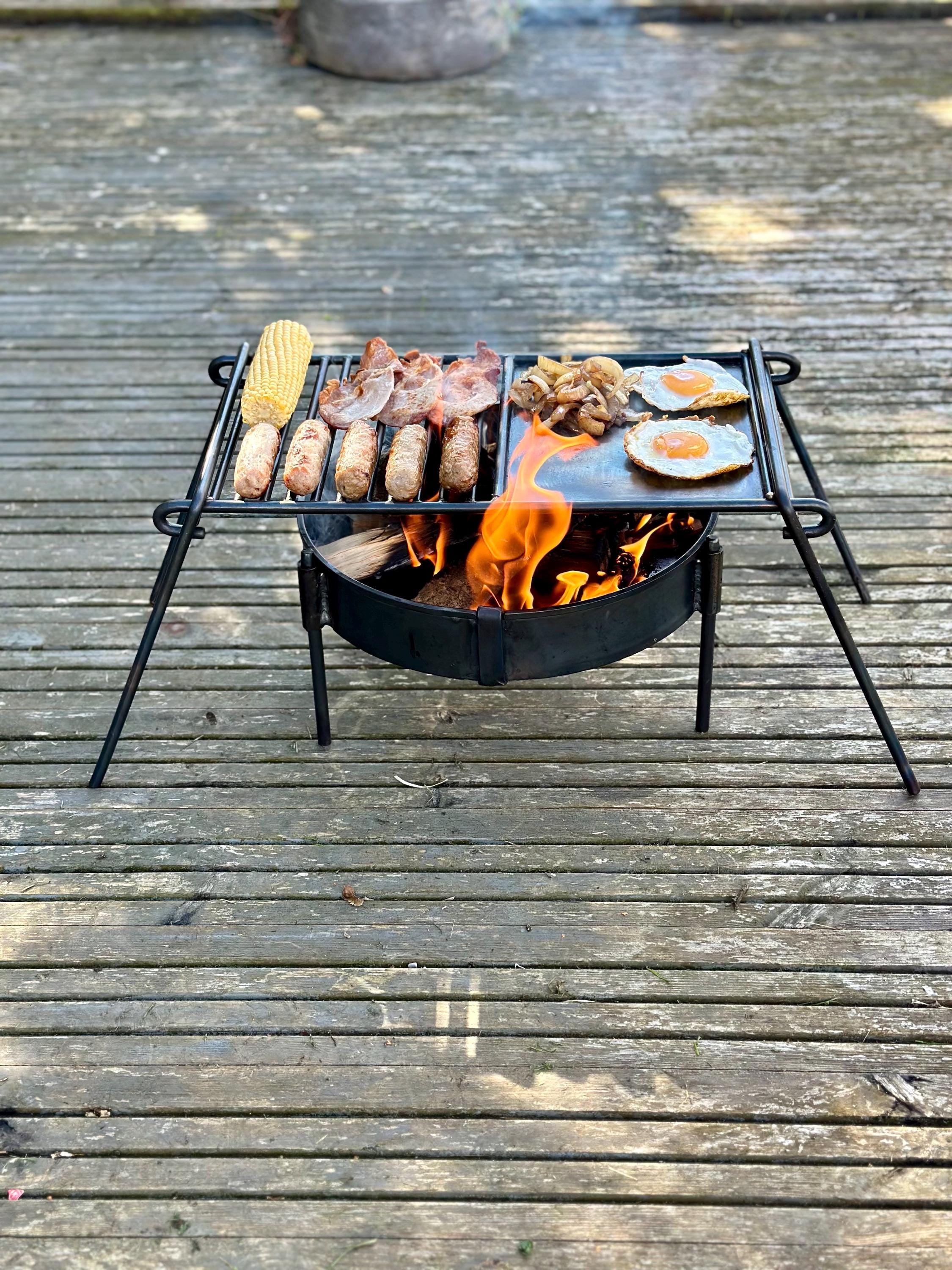 Split Camp Grill BBQ Grill. Camping Bushcraft Cooking Equipment. Etsy UK