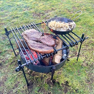 Traditional Cowboy Grill. Camping Bushcraft Cooking Equipment. Etsy