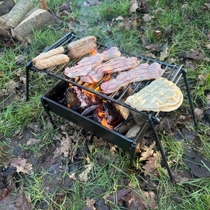 Mini parrilla de barbacoa, parrilla de carbón portátil, pequeña parrilla de  barbacoa para acampar patio al aire libre, parrillas plegables de mesa