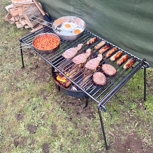 Large Portable BBQ Grill, Portable BBQ for Camping, Charcoal BBQ for Large Groups.