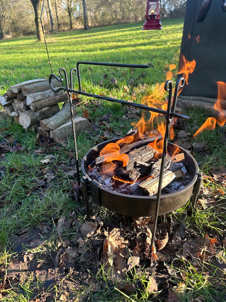 Portable Spit Roast Rotisserie. Outdoor Cooking. Open Fire. Overland Camper. Car Camping. image 7