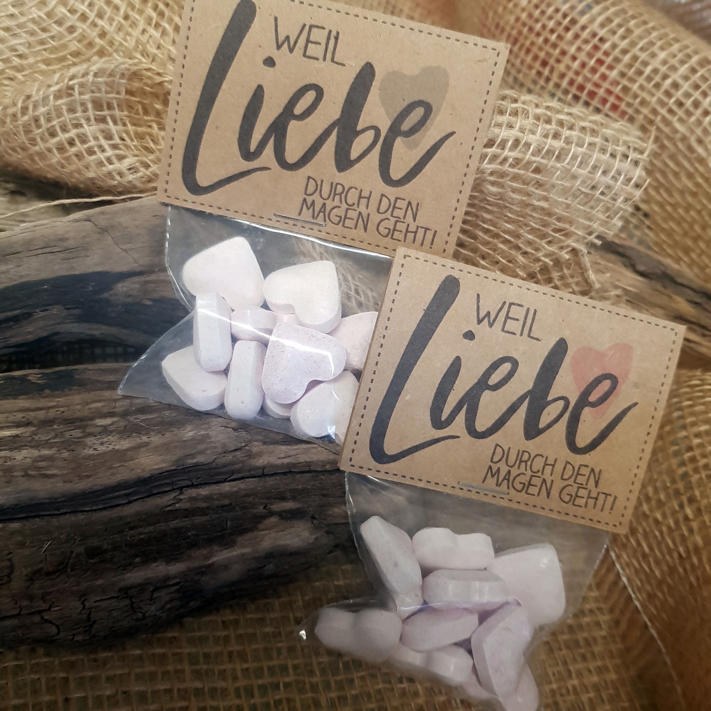 Süßes GASTGESCHENK HOCHZEIT Weil Liebe durch den Magen Etsy.de