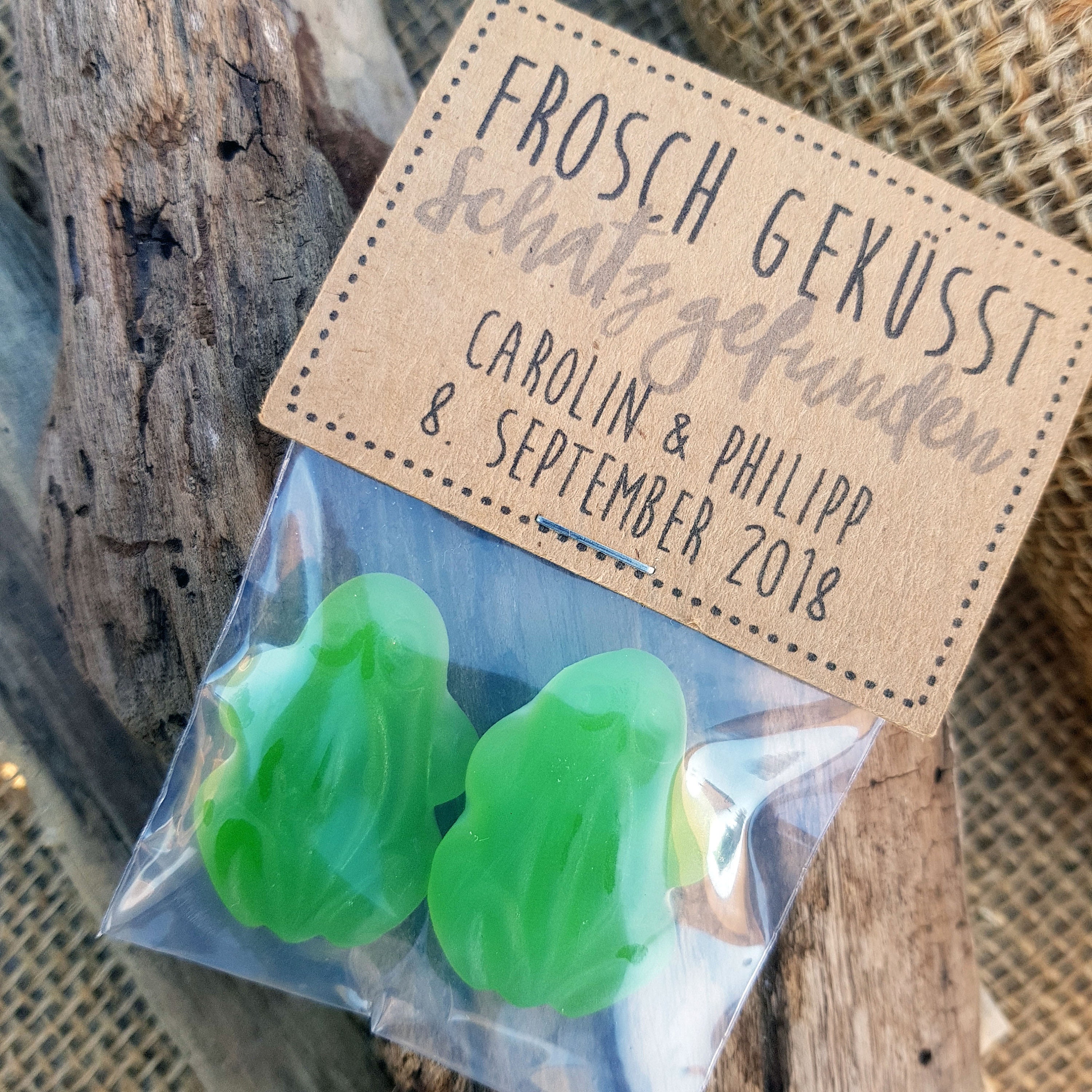 Gastgeschenk Hochzeit Frosch I vintage Kraftpapier Etsy.de