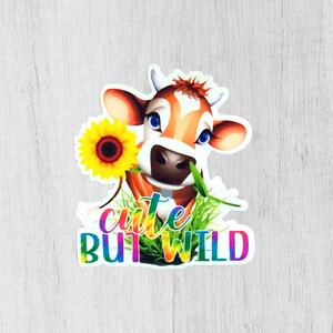 Sticker vache, cadeaux vache pour filles, décoration vache, autocollants mignons pour journal intime, autocollants pour ordinateur portable, bas de Noël pour ados, cadeau secret père Noël