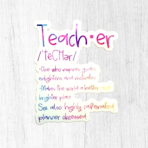 Teacher Stickers, Stickers for Women, Stickers for Laptop, Teacher Appreciation Gift, Teacher Survival Kit Filler, Cute Teacher Gifts