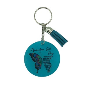 Birthday Month Keychain for Women, Butterfly Keychain, Bff Birthday Gift, Unique Birthday Gift, Birthday Gift for Mom, Gifts for Women
