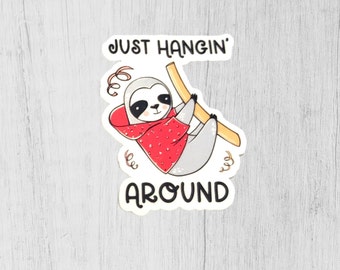 Cute Sloth Sticker for Women, Stickers for Adults, Stickers for Teens, Funny Stickers, Stocking Stuffer for Teens, Secret Santa Gift