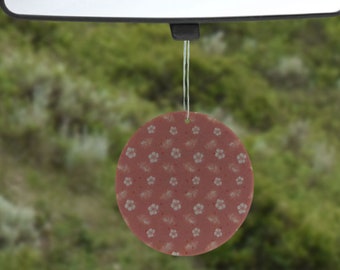 Ambientador de coche de flores rosas, accesorios florales para coches, decoración rosa del coche, fragancia del coche, regalo de coche nuevo, regalo de cumpleaños único para el mejor amigo