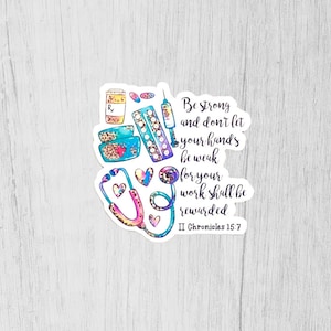 Nurse Sticker, Nurse Week Gift, Laptop Stickers Medical, Stickers for Nurses, Nursing Graduation Gift, Birthday Gift for Nurse