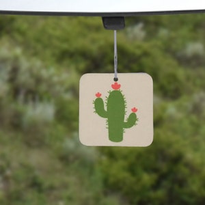 Cactus Decor Car Air Freshener, Custom Car Decor, Car Freshies, Cactus Car Accessories, Car Scent, Air Scent, Girly Car Decor, Car Perfume