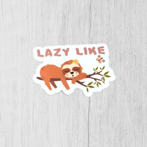 Sticker mignon paresseux pour femme, bas de Noël pour ados, cadeau secret père Noël, cadeau de Noël pour meilleure amie, stickers rigolos, cadeau de Noël
