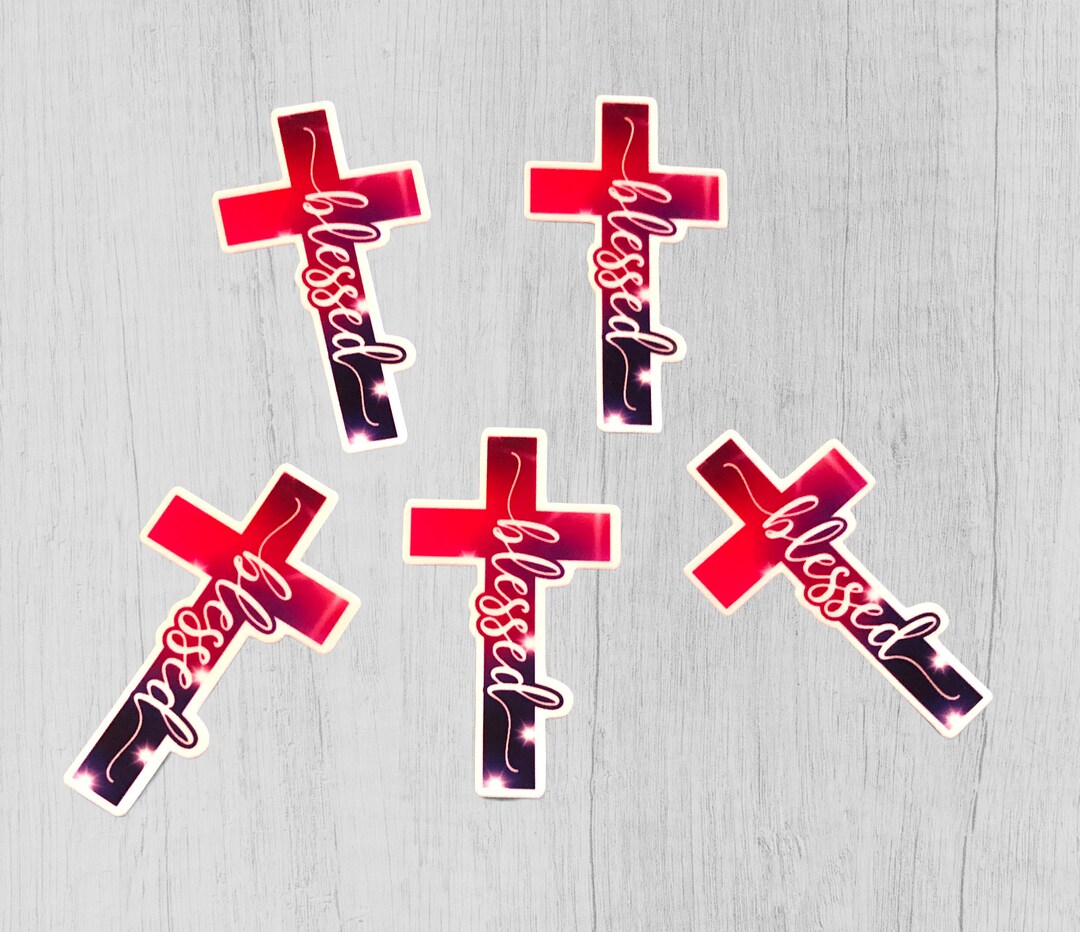 Blessed Sticker, Cross Sticker, Bible Sticker, Christian Sticker ...