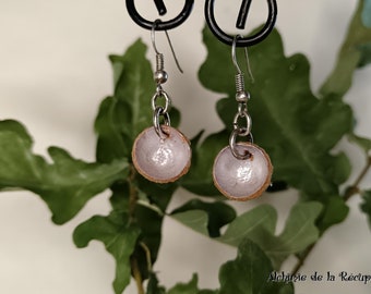 Boucles d'oreilles nature blanc nacré