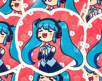 Adesivo in vinile Hatsune Miku Vocaloid Heart