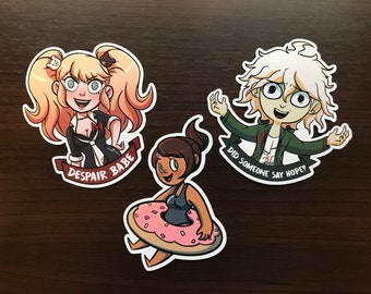 Danganronpa Stickers (Junko, Aoi, Nagito)