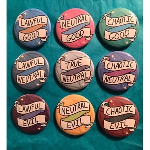 DnD Alignment Buttons (Dungeons and Dragons)