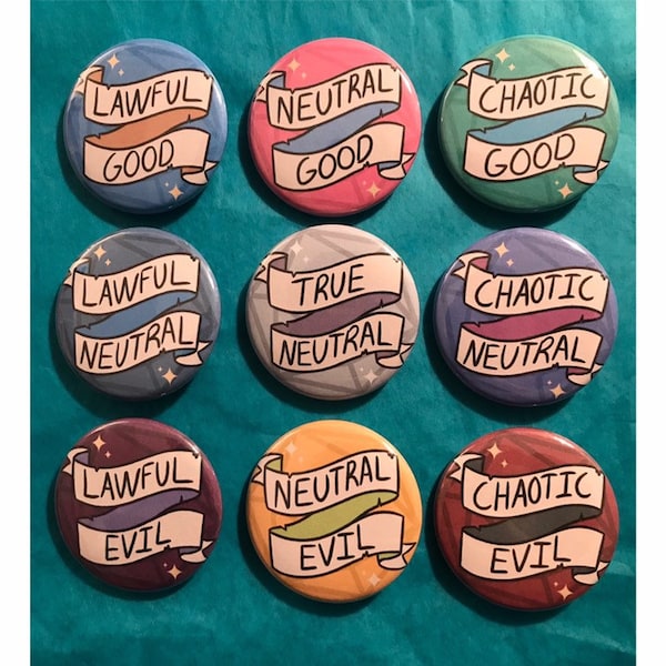 DnD Alignment Buttons (Dungeons and Dragons)