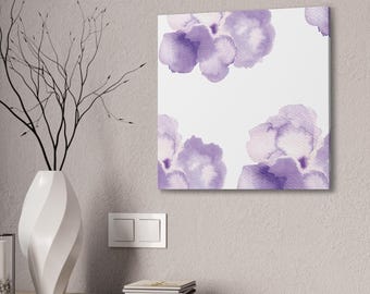 Cotton Candy Clouds Watercolor Art canvas print