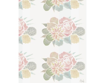 Desert Cactus Floral Home Decor Wall Art, 11x14 Print, Boho Chic