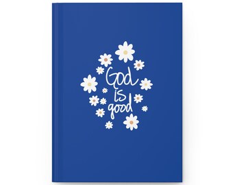 Custom Prayer Journal, Bible Study Journal, God is good, Blue Journal, Faith Journal, Christian Woman Gift