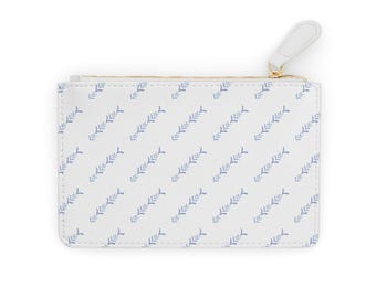 Boho Blue Arrows Mini Clutch Bag, Something blue gift, gift for stylish women
