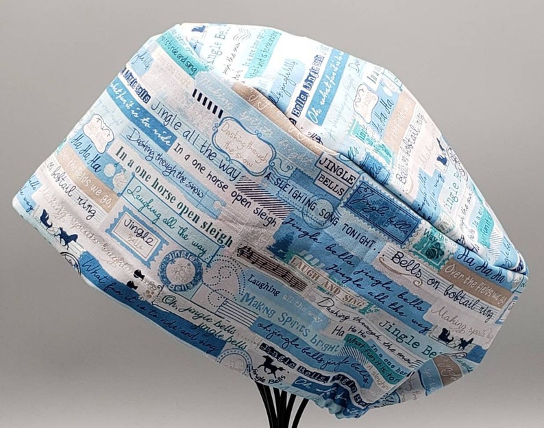 EuropeanPixieMen/'sChemo EuropeanMen/'sPixieChemoScrub Cap Jingle Bells Scrub Cap