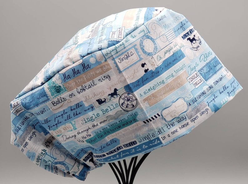 EuropeanPixieMen/'sChemo EuropeanMen/'sPixieChemoScrub Cap Jingle Bells Scrub Cap