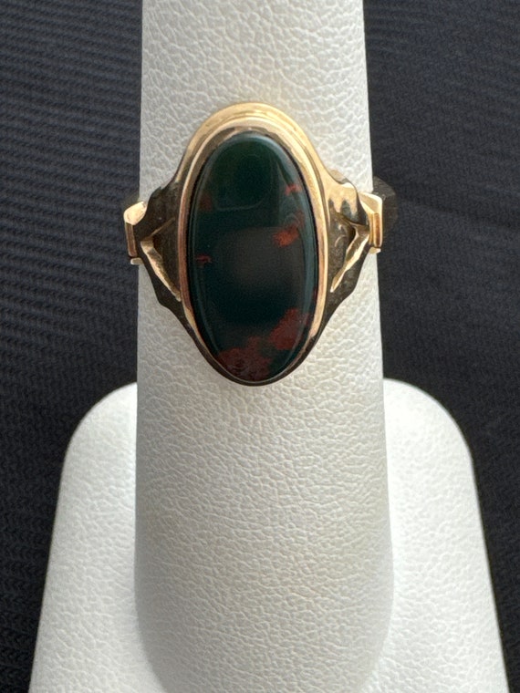 Women’s 10k Yellow Gold Bloodstone Ring