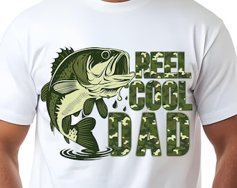 Reel Dad PNG, Fishing Father's Day Graphic (Digital Download)