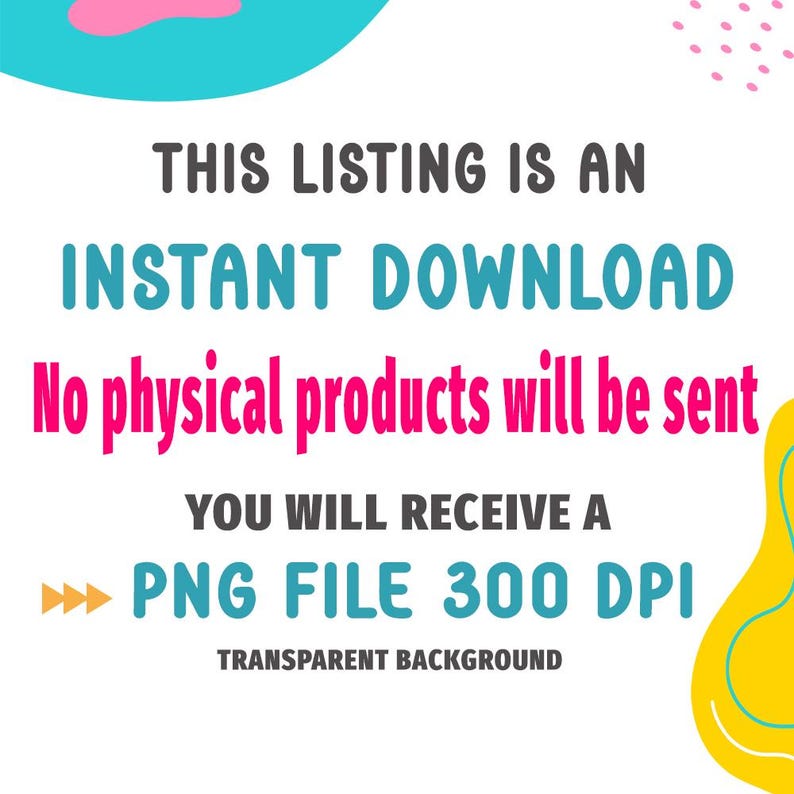 this listing is an instant download no physical products will be sent you will receive a