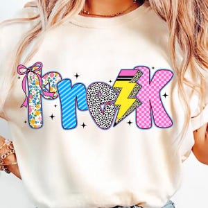 Preppy Pre-K Teacher Png,  Coquette Back to School PNG (Digital Download)
