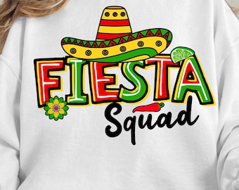 Fiesta Squad Cinco de Mayo PNG: Mexican Party Design (Digital Download)