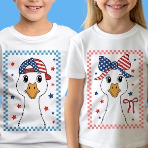 Vaterländische Gans PNG: 4. Juli Kinder Sublimation (Digitaler Download)
