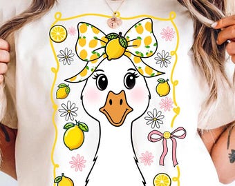 Lemon Goose PNG, Summer Girl Shirt (Digital Download)