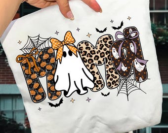 Preppy Halloween Mama PNG: Spooky Coquette Ghost Design (Digital Download