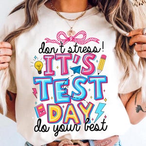 Test Day Teacher Coquette PNG: Rock the Test (Digital Download)