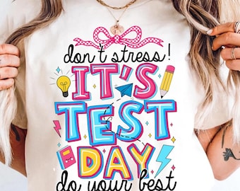 Test Day Teacher Coquette PNG: Rock the Test (Digital Download)