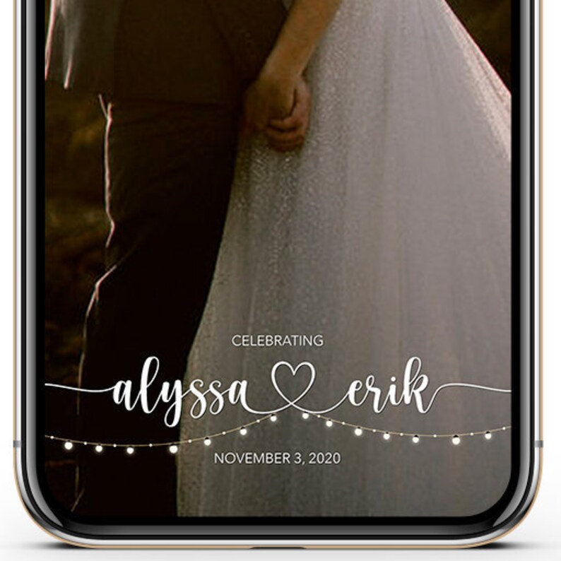 Wedding Snapchat Filter Wedding Filter Wedding Custom Filter Etsy