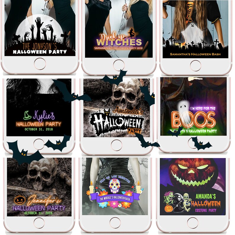Halloween Snapchat Filter Halloween Party Geofilter Etsy