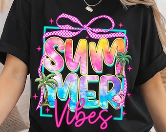 Summer Vibes Coquette PNG: Retro Beach Shirt Design (Digital Download)