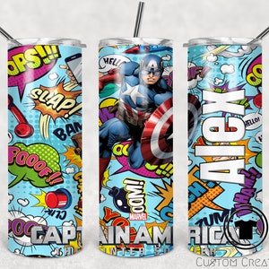 Personalized Stainless Steel 20oz. Tumbler-metal straw. comic - fan - super - Birthday - Mother&#39;s Day - Grandma  - father&#39;s day - grandpa