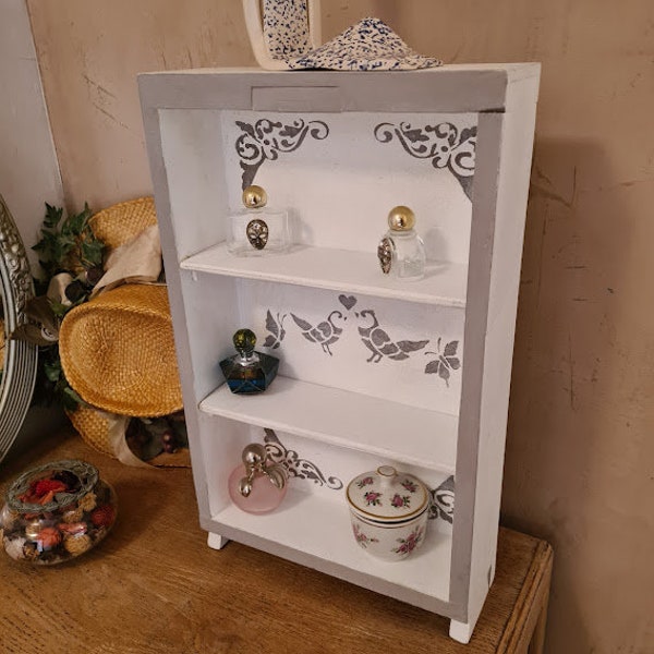 Étagère Murale Shabby Chic - Porte-Serviettes Ou Rangement Cuisine - Bois Blanc 76cm (Neuf, Palazzo INT)