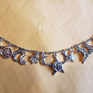 Sun Moon Star Bracelet Silver Celestial Bracelet Celestial