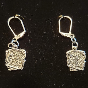 Sandwich Earrings Handmade Recycled Up-cycled Vintage Victorian  unique Fashion and costume Jewelry  See listing for matching bracelet