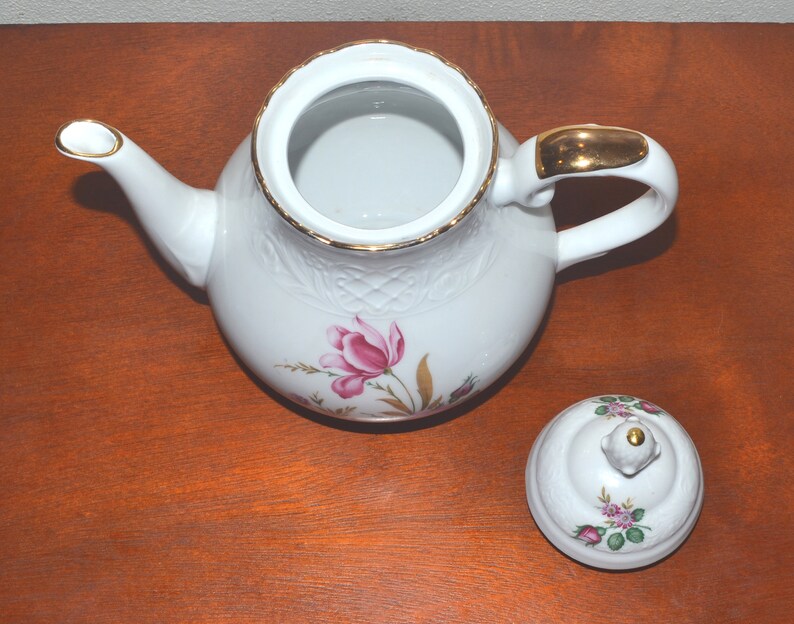 SCHUMANN ARZBERG Bavaria Germany Vintage Pink Floral Teapot 42 Etsy