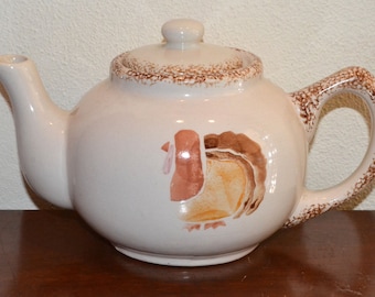 Théière vintage de dinde de Thanksgiving de Loomco Chine