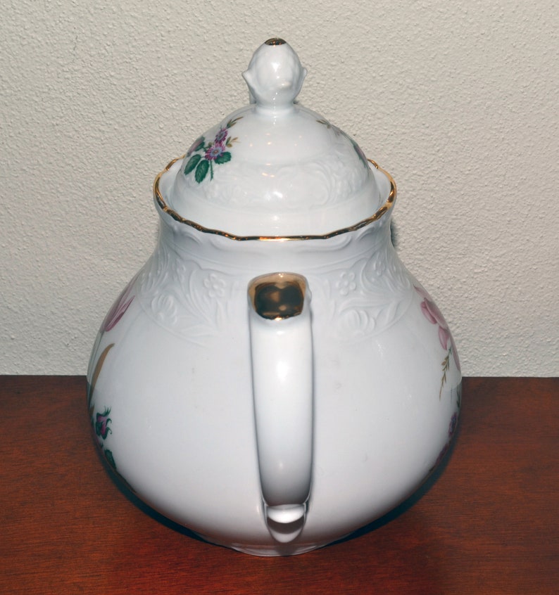 SCHUMANN ARZBERG Bavaria Germany Vintage Pink Floral Teapot 42 Etsy