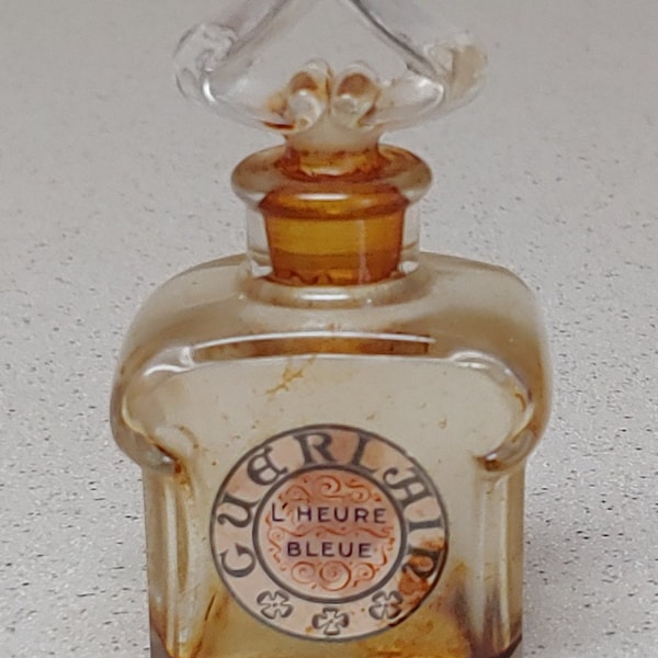 RARE GUERLAIN L'heure BLEUE Empty Perfume Bottle with Stopper